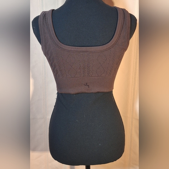 JoyLab Chocolate Knit Crop Top - Picture 4 of 5